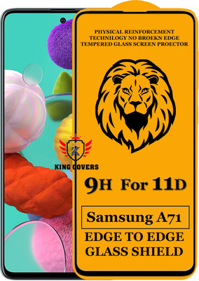 KING COVERS Edge To Edge Tempered Glass for Samsung Galaxy A71(Pack of 1)