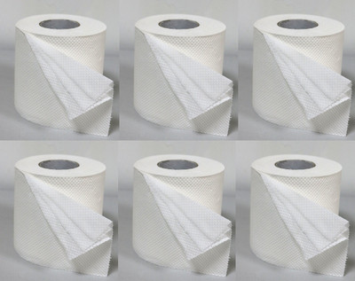 Manu Hut White Toilet Tisshu Paper Roll 06 Toilet Paper Roll(2 Ply, 150 Sheets)