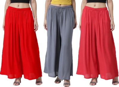 Phase of Trend Relaxed Women Red, Grey, Pink Trousers