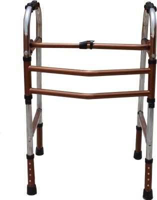 KDS SURGICAL Height Adjustable Foldable Men/Women/Old Age People Copper Steel Walking Stick