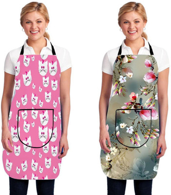 Cresset PVC Chef's Apron - Free Size(Multicolor, Pack of 2)