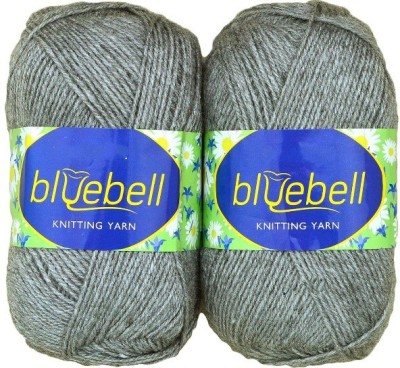 RCB Vardhman Bluebell Multi Grey 200 GM (1 Ball, 100 GM Each) Wool Ball Hand Knitting Wool/Art Craft Soft Fingering Crochet Hook Yarn, Needle Acrylic Knitting Yarn Thread Dyed Shade No-12