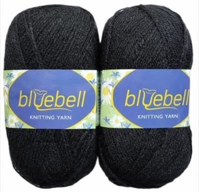 RCB Vardhman Bluebell 600 GM (1 Ball, 100 GM Each) Wool Ball Hand Knitting Wool/Art Craft Soft Fingering Crochet Hook Yarn, Needle Acrylic Knitting Yarn Thread Dyed Shade No-33