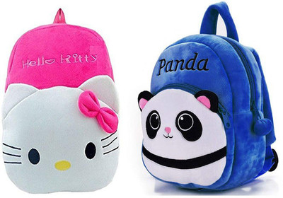 AMANVANI BM-Combo hello Kitty & Blue Panda42 12 L Backpack(Blue)