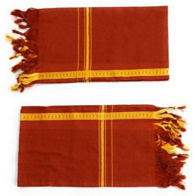 sudharsana Cotton 150 GSM Hair, Beach, Face, Sport, Hand Gamcha Set(Pack of 2)
