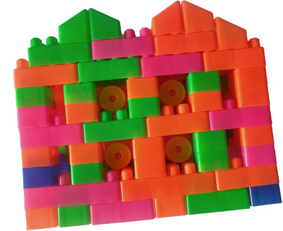 Aarzoomic 2021 EDITION NEW ARRIVAL 100 Pcs Building Blocks,Creative Learning Educational Toy A2 For Kids Puzzle Assembling Building Unbreakable Toy Set(Multicolor)