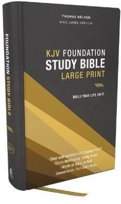 KJV, Foundation Study Bible, Large Print, Hardcover, Red Letter, Thumb Indexed, Comfort Print(English, Hardcover, Nelson Thomas)