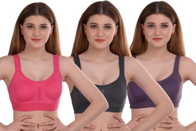 PIBU Guchi Bra Women Minimizer Non Padded Bra(Pink, Grey, Purple)