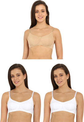 JOCKEY Women T-Shirt Non Padded Bra(Beige, White)