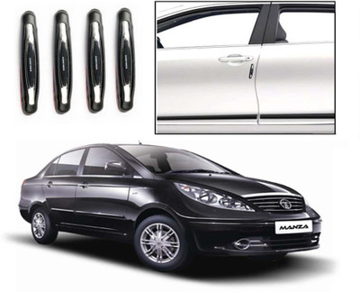 Auto E-Shopping Plastic Car Door Guard(Black, Pack of 4, Tata, Manza)