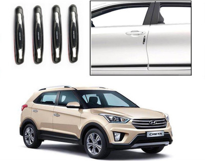 Carnack Plastic Car Door Guard(Black, Pack of 4, Hyundai, Creta)