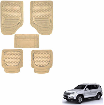 KOZDIKO PVC, Rubber Standard Mat For  Mahindra Rexton(Beige)