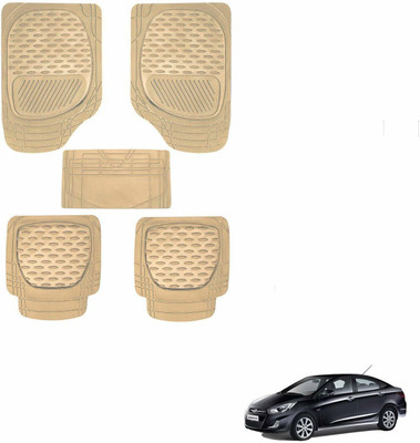 KOZDIKO PVC, Rubber Standard Mat For  Hyundai Verna Fluidic(Beige)