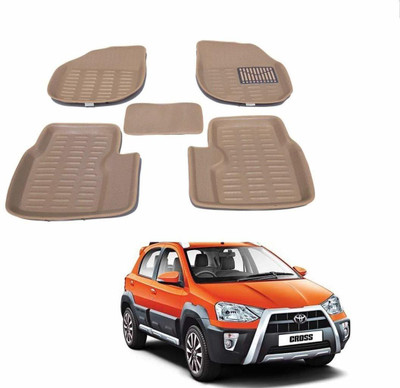 KOZDIKO Plastic 3D Mat For  Toyota Etios Cross(Beige)