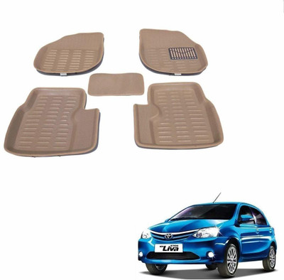 KOZDIKO Plastic 3D Mat For  Toyota Etios Liva(Beige)