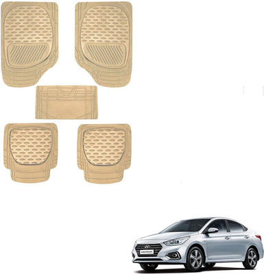 KOZDIKO PVC, Rubber Standard Mat For  Hyundai Verna(Beige)