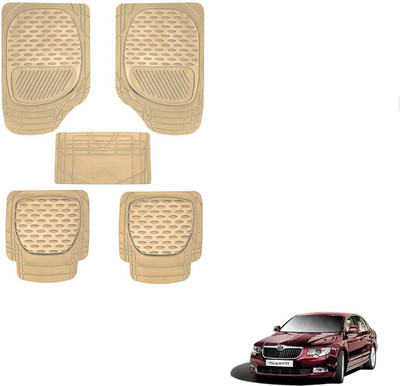 KOZDIKO PVC, Rubber Standard Mat For  Skoda Superb(Beige)