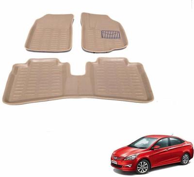 KOZDIKO Plastic 3D Mat For  Hyundai Verna(Beige)