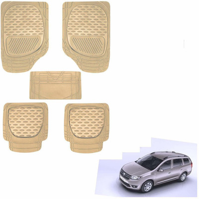 KOZDIKO PVC, Rubber Standard Mat For  Mahindra Logan(Beige)