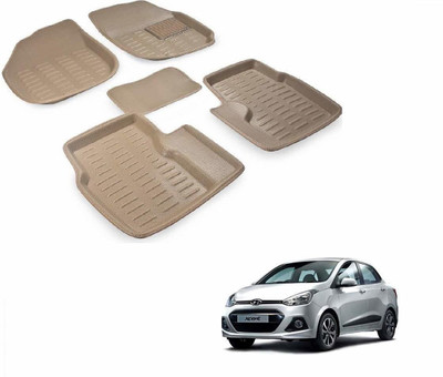 KOZDIKO Plastic 3D Mat For  Hyundai Xcent(Beige)