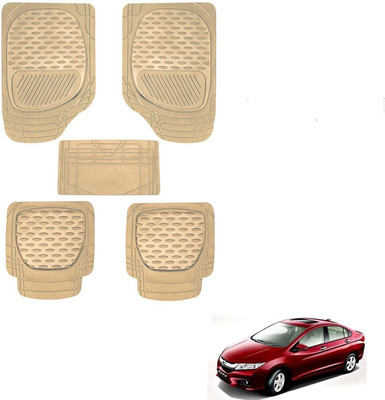 KOZDIKO PVC, Rubber Standard Mat For  Honda Universal For Car(Beige)
