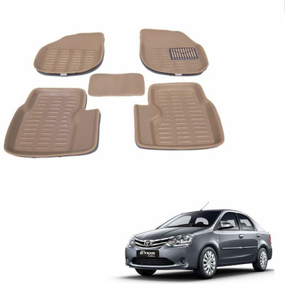KOZDIKO Plastic 3D Mat For  Toyota Etios(Beige)