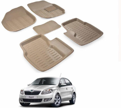 KOZDIKO Plastic 3D Mat For  Skoda Rapid(Beige)