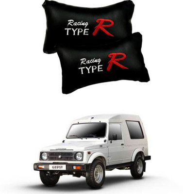 RONISH Black Leatherite Car Pillow Cushion for Maruti Suzuki(Rectangular, Pack of 2)
