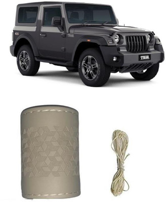 Autocom Hand Stiched Steering Cover For Mahindra Thar(Beige, Leatherite)