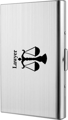 StealODeal Silver 6-Slot Credit/Debit Lawyer Front Pocket Stainless RFID Blocking 6 Card Holder(Set of 1, Silver)