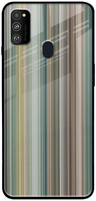 QRIOH Glass Back Cover for Samsung Galaxy M30s(Multicolor, Grip Case, Silicon, Pack of: 1)