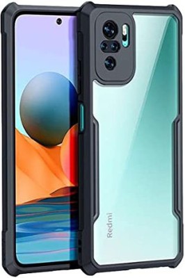 NIMMIKA ENTERPRISES Back Cover for Mi Redmi Note 10 4G(360 Degree Protection | Stylish Eagle Design | Slim and Light whit)(Transparent, Black, Shock Proof, Silicon, Pack of: 1)