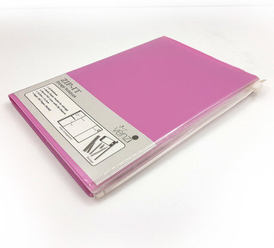 VIVA Zip-It Storage A5 Notebook Single Rule 160 Pages(Pink)