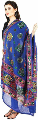 pingal Cotton Blend Embellished, Embroidered Women Dupatta
