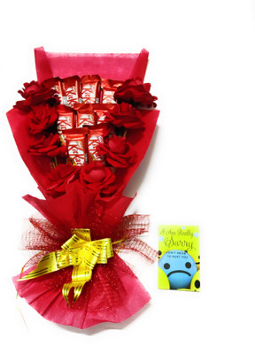 FluteRey CHOCOLATE BOUQUET WITH SORRY CARD Paper Gift Box(Red)