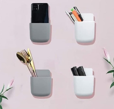 Joyansh 4 Compartments plastic wall mounted(white , black)