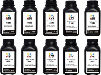 GPS Colour Your Dreams B021 for TN-B021 Toner Powder Refill for Brother DCP-B7530DN / DCP - B7500D / HL-B2050DN / HL-B2000D / MFC - B7720DN / MFC-B7700D / HL-B2080DW / DCP-B7520DW / MFC-B7715DW Bottel Pack Of 10 With Nozzle 80gm Each. Black Ink Toner