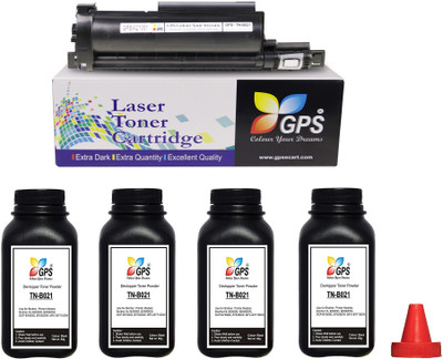 GPS Colour Your Dreams B021 for TN-B021 Toner Cartridge Compatible with HL-B2000D, B2080DW, DCP-B7500D, B7535DW, MFC-B7715DW [ Pack Of 1 Pcs Toner + 4 Bottle Reffil Toner Powder With Nozzle 80Gm. Each. ] Black Ink Toner