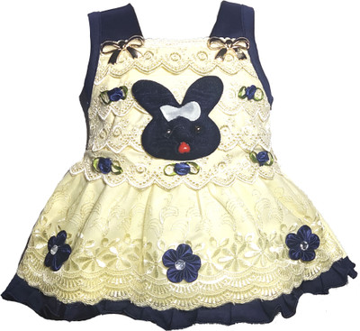 Kids Wear Fashion Baby Girls Midi/Knee Length Festive/Wedding Dress(Multicolor, Sleeveless)