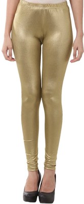 Homeshop Ankle Length Western Wear Legging(Gold, Solid)