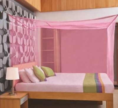 Nissi Nylon Adults Washable NSI MN 001 Mosquito Net(Pink, Ceiling Hung)