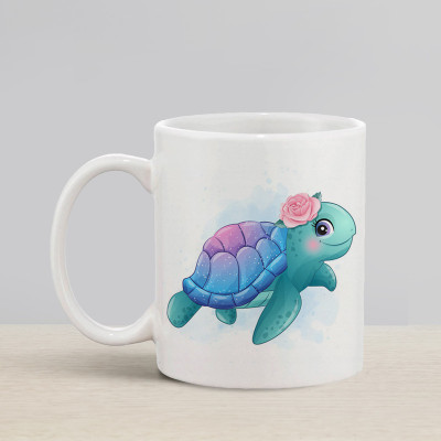 Flipkart SmartBuy Pretty Turtle Ceramic Coffee Mug(330 ml)