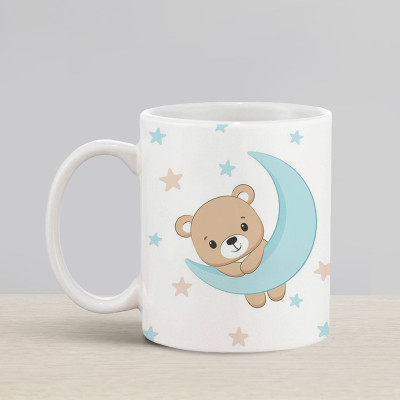 Flipkart SmartBuy Bear On Moon Ceramic Coffee Mug(330 ml)