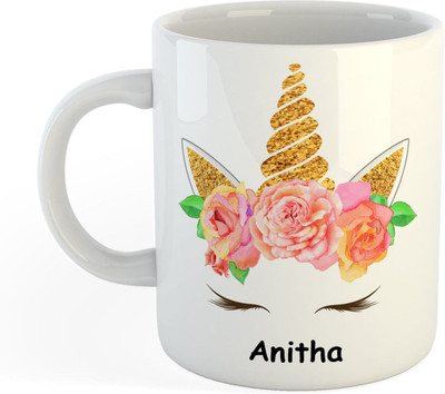 epheriwala Anitha Unicorn Ceramic Coffee Mug(350 ml)