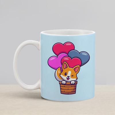 Flipkart SmartBuy Fox In Love Ceramic Coffee Mug(330 ml)