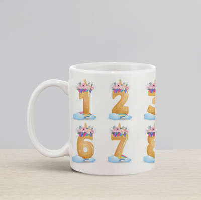 Flipkart SmartBuy Numbers Ceramic Coffee Mug(330 ml)
