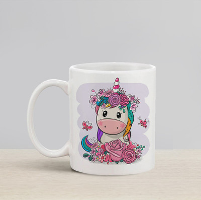 Flipkart SmartBuy Cute Unicorn Ceramic Coffee Mug(330 ml)