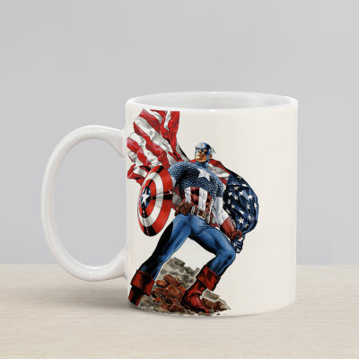 Flipkart SmartBuy Captain America Comic Ceramic Coffee Mug(330 ml)