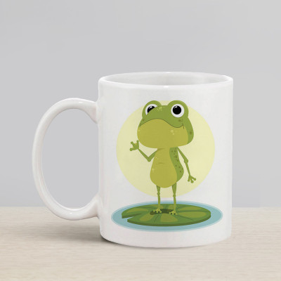 Flipkart SmartBuy Curious Frog Ceramic Coffee Mug(330 ml)