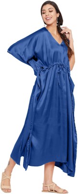 Gypsie Blu Women Nighty with Robe(Blue)